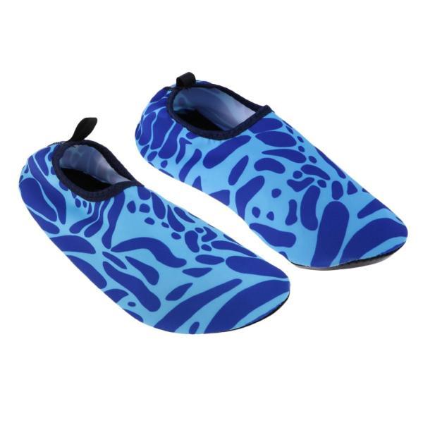 男女兼用の非スリップのゴム製唯一の水靴のスノーケリングの青2XL 42-43｜stk-shop｜08