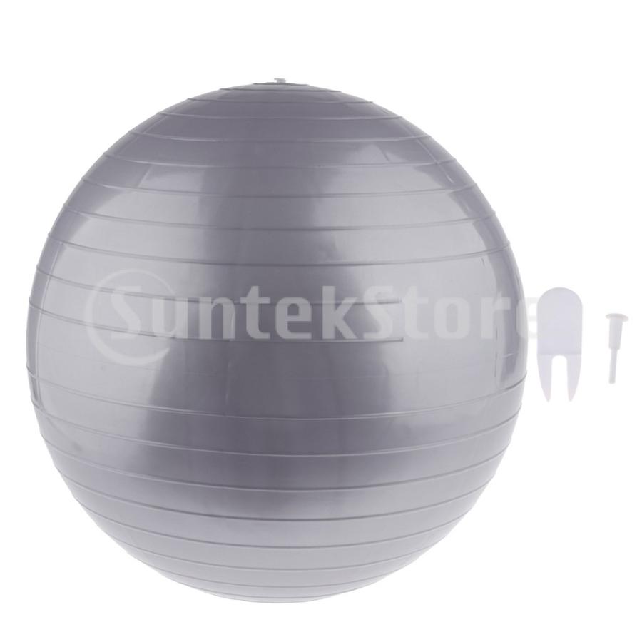 人気メーカー ブランド Pvcヨガボールエクササイズフィットネスバランスボールエアプラグアンチバースト85センチシルバー Wantannas Go Id