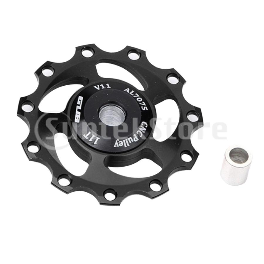 11t自転車バイクベアリングジョッキーホイールプーリーローラーリアディレイラーブラック Stkショップ 通販 Yahoo ショッピング