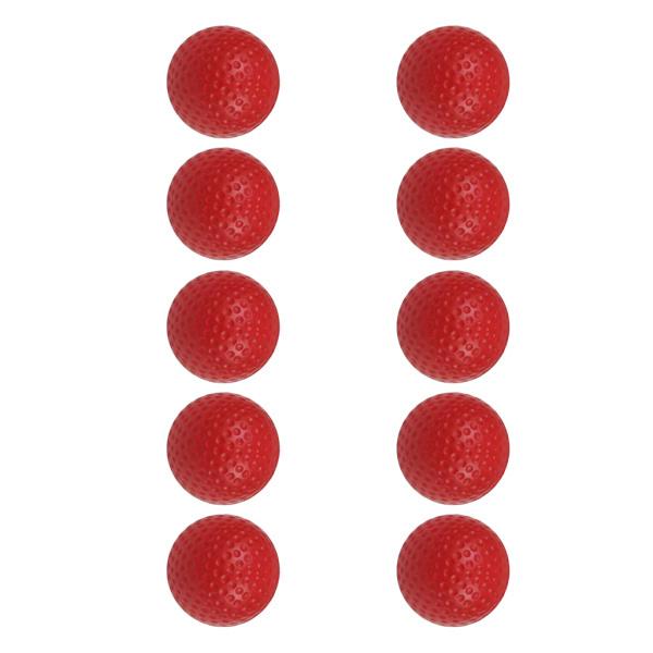 オープニング大セール 10個練習ゴルフボールpuディンプル弾性トレーニングゴルフボール赤 Wantannas Go Id