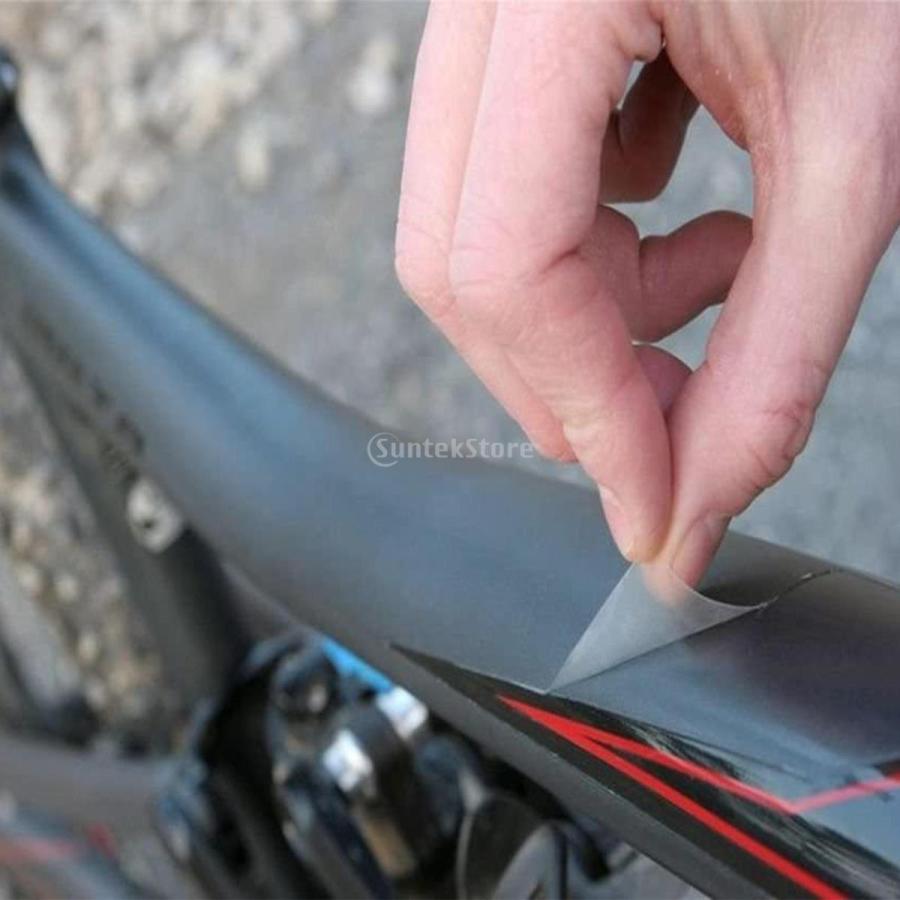 自転車フレーム 保護テープ 透明 表面保護 バイク 保護ステッカー 粘着