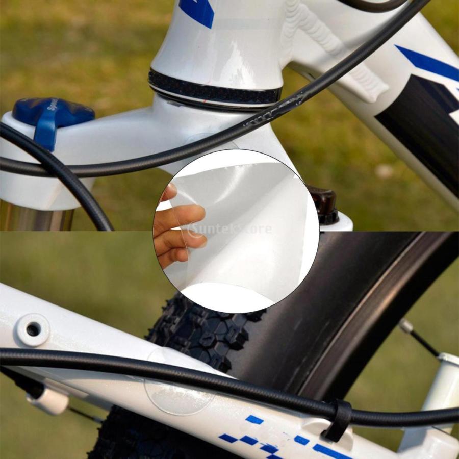 自転車フレーム 保護テープ 透明 表面保護 バイク 保護ステッカー 粘着