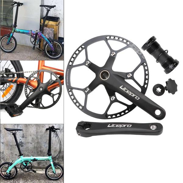 公式 折りたたみ自転車クランクセットbcd130mmチェーンセットチェーンリングbbクランクセット56tブラック Page Propertylenden Com