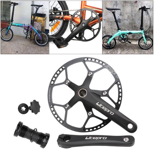 公式 折りたたみ自転車クランクセットbcd130mmチェーンセットチェーンリングbbクランクセット56tブラック Page Propertylenden Com
