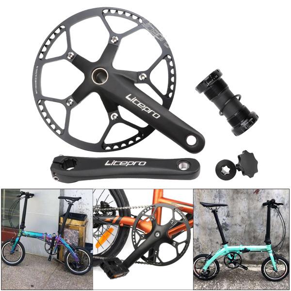 公式 折りたたみ自転車クランクセットbcd130mmチェーンセットチェーンリングbbクランクセット56tブラック Page Propertylenden Com
