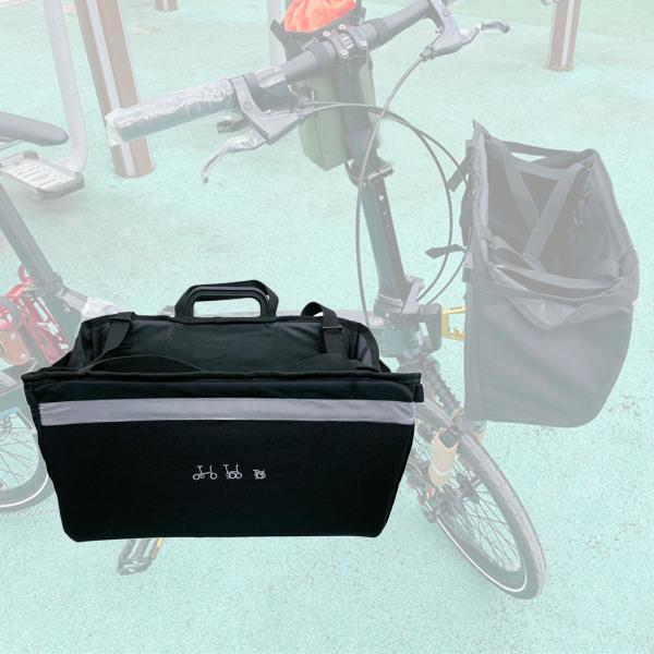 バイクフロントバスケットバッグ、ブロンプトン折りたたみ自転車サイクリング旅行用レインカバー付き自転車バッグ｜stk-shop