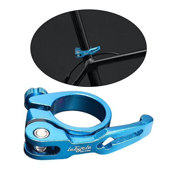 バイクシートポストクランプクイックリリースBMX自転車シートポストクリップブルー31.8MM 【79%OFF!】 軽量シートポストクランプ31.8mm レッド