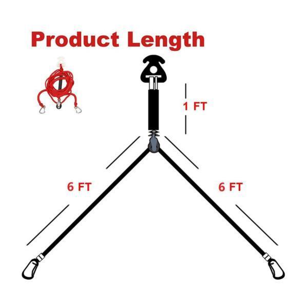 プーリーボート牽引ハーネスウォータースポーツロープボート用水上スキー用12フィート｜stk-shop｜05