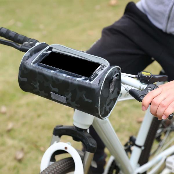 ポータブルバイクハンドルバーバッグタッチスクリーン電話ホルダーバイクバイクブラック|stk-shop|06