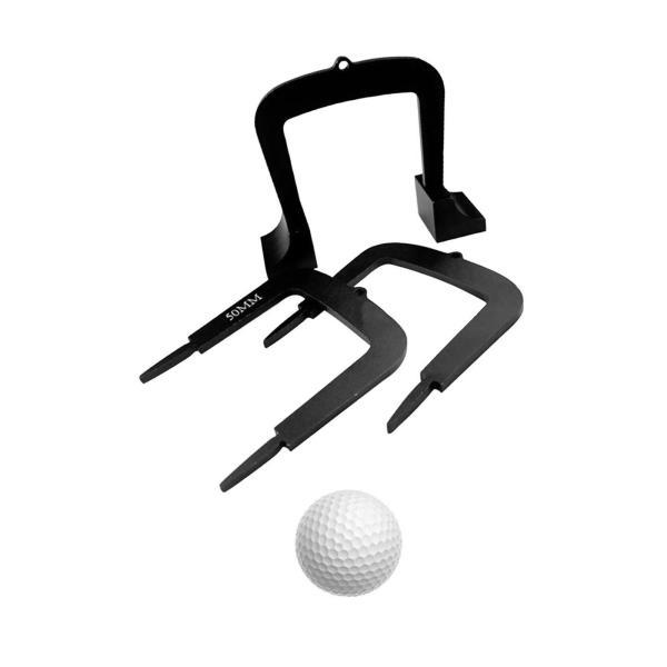3 個ゴルフパッティングゲートメタルパターターゲット練習用品ベース 2