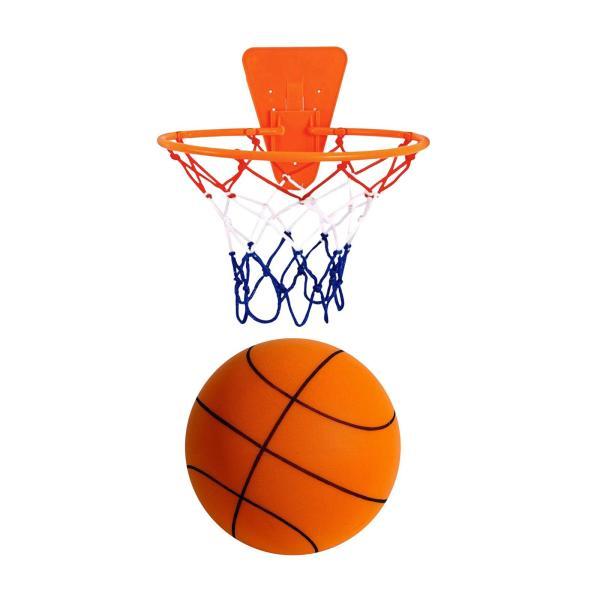 サイレントバスケットボール フープ付き ポータブル 騒音なし 子供 大人 サイレントボール おもちゃ オレンジ サイズ 5｜stk-shop｜06