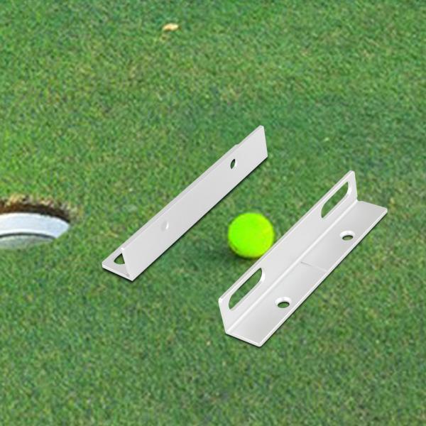 ゴルフパッティングゲート練習用ゴルフトレーニング補助具 庭裏庭トレーニング用 シルバー 2個｜stk-shop｜07