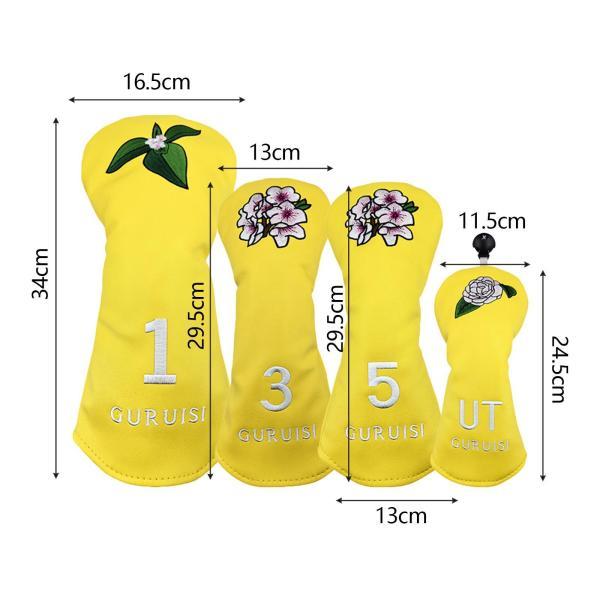 LEMONeD GOLF ドライバー用ヘッドカバー（Yellow Heart ver. / Green