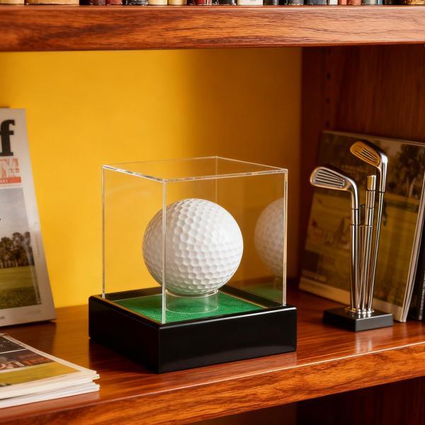 ゴルフボールディスプレイケース アクリルキューブホルダー 防塵記念品