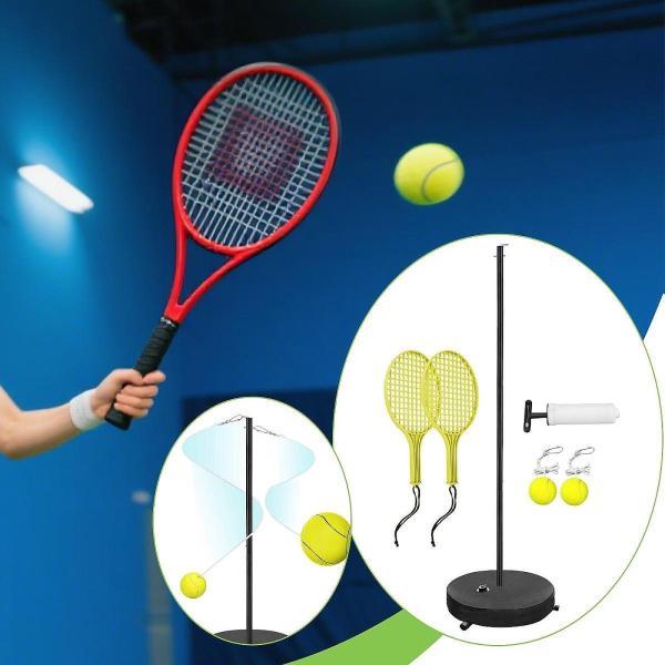 テザーボール テニスセット 補助器具 ラケット2本 頑丈 ポータブル