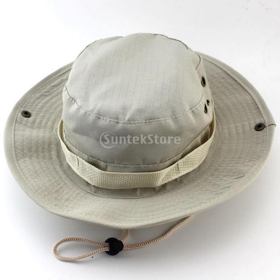新しい男性の狩猟帽子キャップ屋外広いバケットユニセックス釣りベージュ｜stk-shop｜02