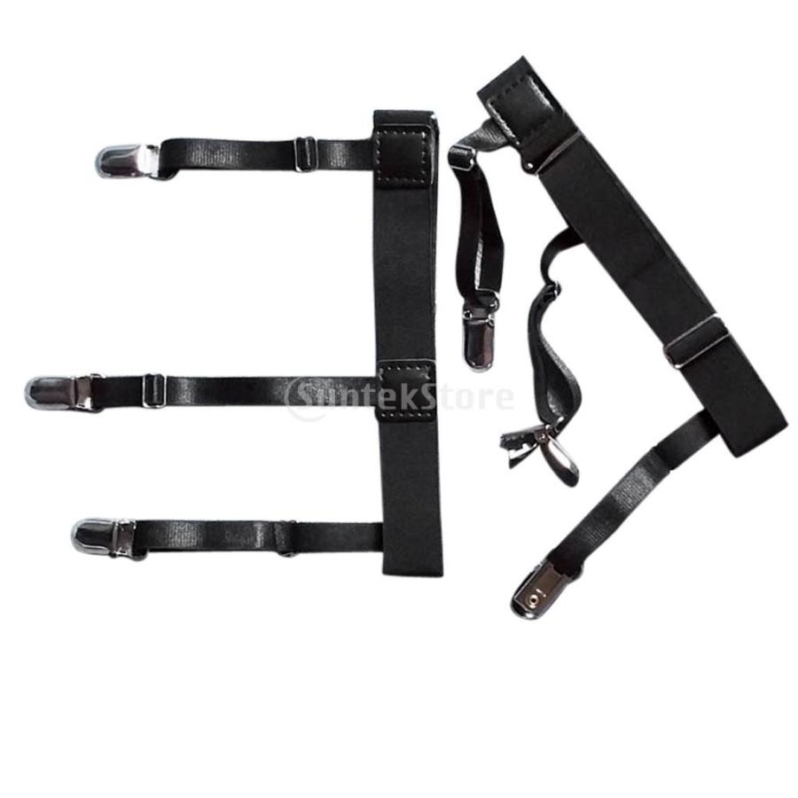 ストラップ 長靴下 ガーターベルト サスペンダー バックル 男女用 滑り止め 落下防止 ブラック Stkショップ 通販 Yahoo ショッピング