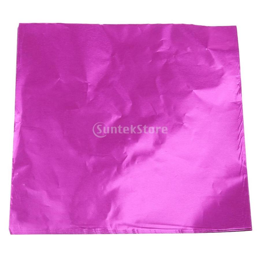ペーパーストロー 箔紙 DIY クラフト お菓子 キャンディ チョコレート パッケージ 包装 紙 手作り 約100枚入り 全10色 - ピンク｜stk-shop｜02