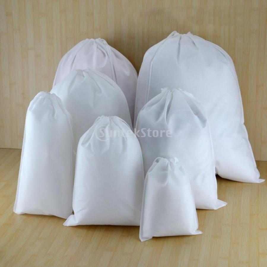 不織布巾着袋 10個セット (ホワイト, 34x25cm)｜stk-shop｜05