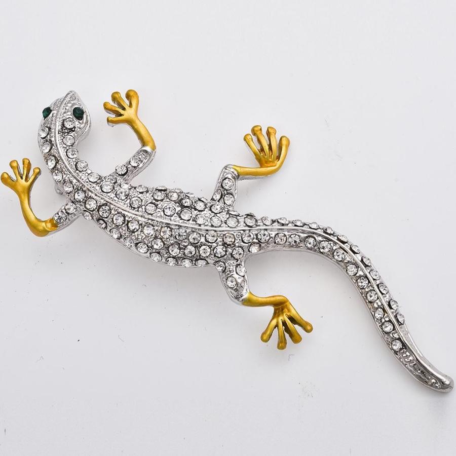 ノーブランド品 ヴィンテージ クリスタル ラインストーン ヤモリ トカゲ 動物のブローチピン 銀色 Stkショップ 通販 Yahoo ショッピング