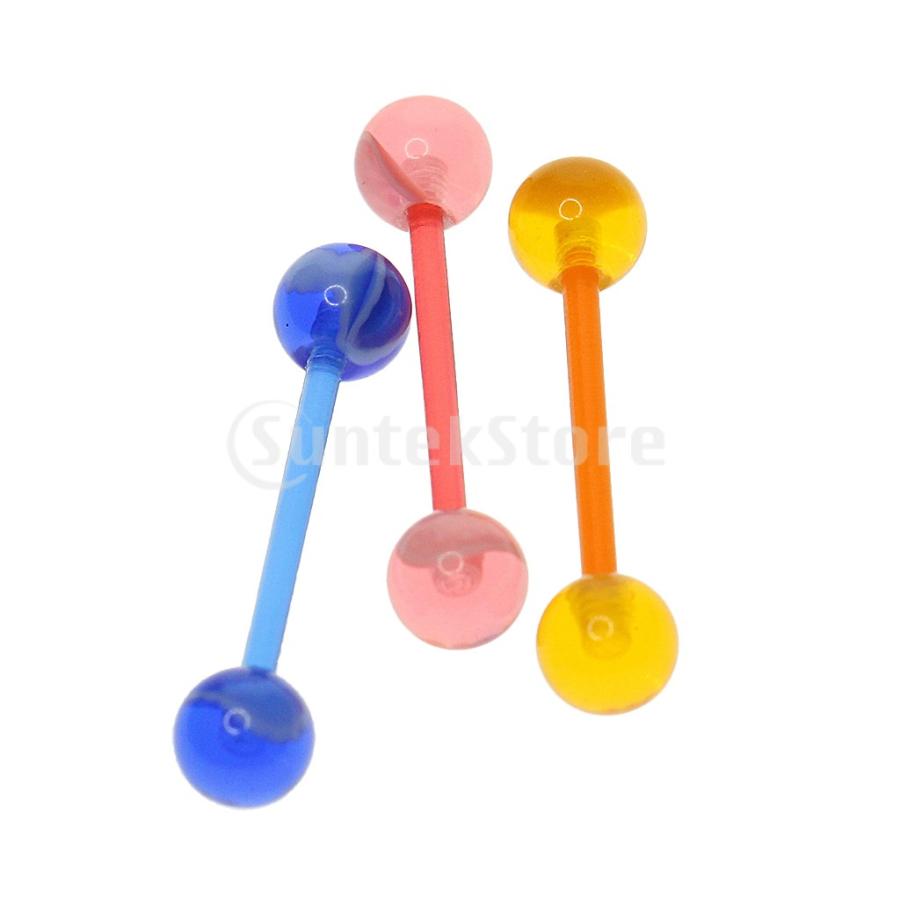 8個セット ボディピアス 舌ピアス 乳首ピアス 耳ピアス ストレートバーベル アクリル製 Stkショップ 通販 Yahoo ショッピング