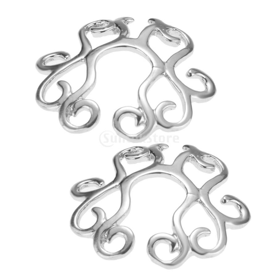 1ペア 中空 ステンレス鋼 シルバー 花のニップルクリップ 乳首リング 個性的 アクセサリー|stk-shop|07