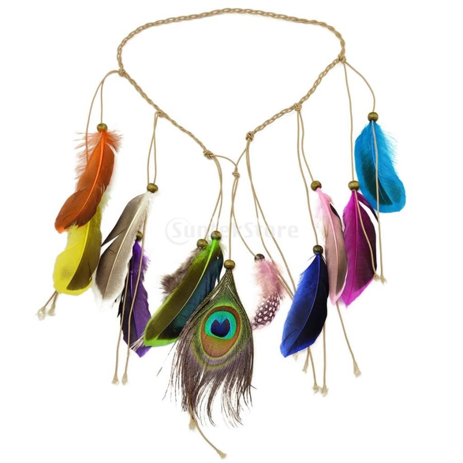 髪飾り 人工羽根付き カラフル インディアン風 ボヘミア Stkショップ 通販 Yahoo ショッピング