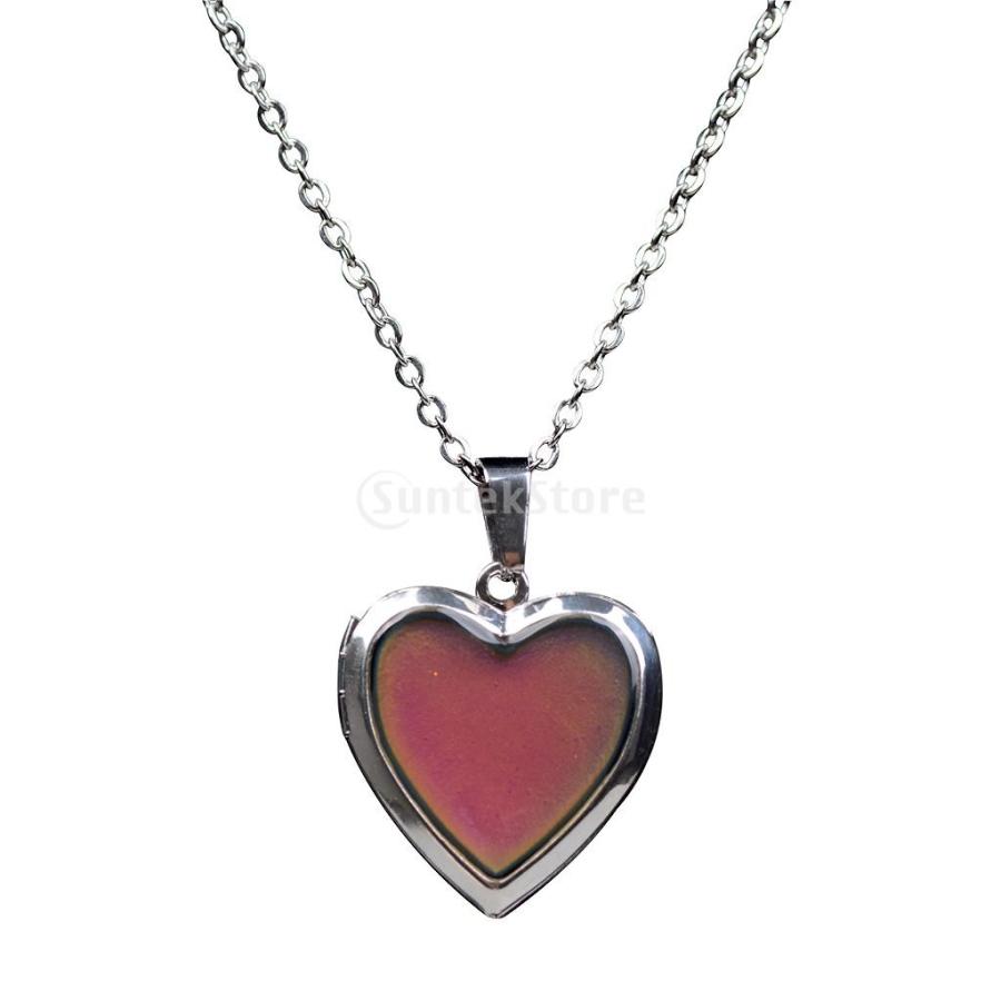 ネックレス ハート型 変色のペンダント ファッション ジュエリー 高級