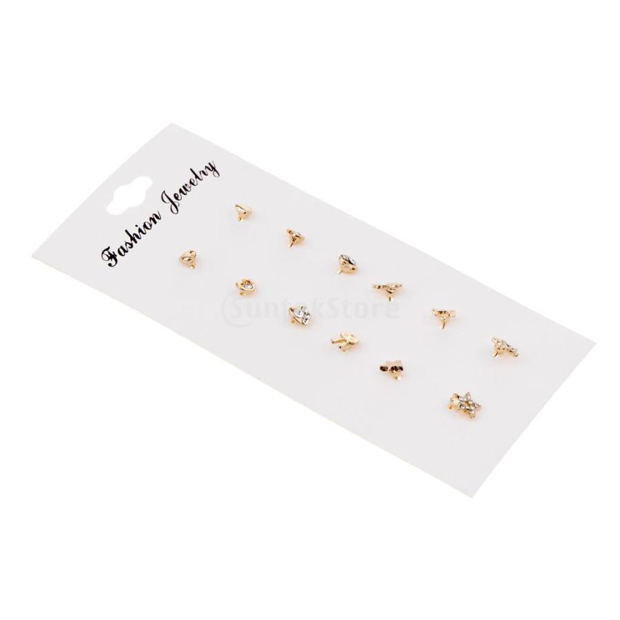 全８種類 ファッション アクセサリー スタッドピアス 1セット 合金製 金属アレルギー対応 ２ 6ペア Stkショップ 通販 Yahoo ショッピング