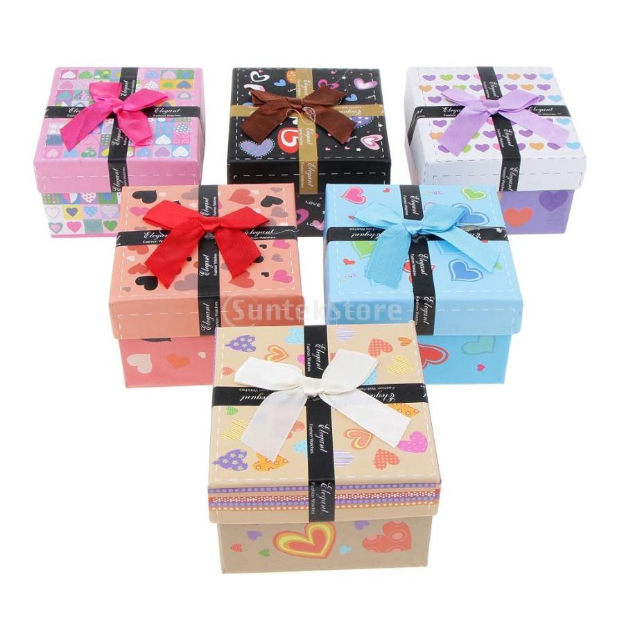 6個 可愛い 蝶結び 正方形 ジュエリー ボックス 腕時計ケース ギフトボックス 紙箱 全7種類 タイプ7 Stkショップ 通販 Yahoo ショッピング