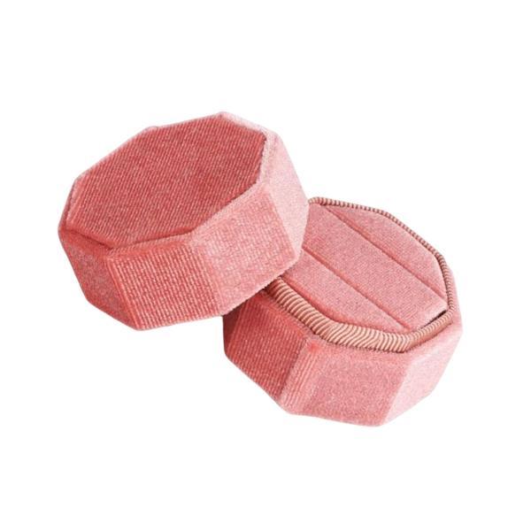 リングボックス ホルダーケース ジュエリー包装 ギフトボックス 六角形 プロポーズ用 ピンク｜stk-shop｜05