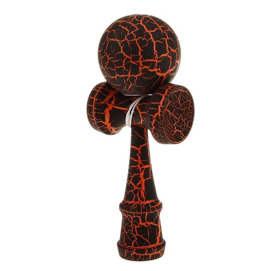 木製のクラック塗装けん玉おもちゃの子供のボールゲームのブラック オレンジ Stkショップ 通販 Yahoo ショッピング