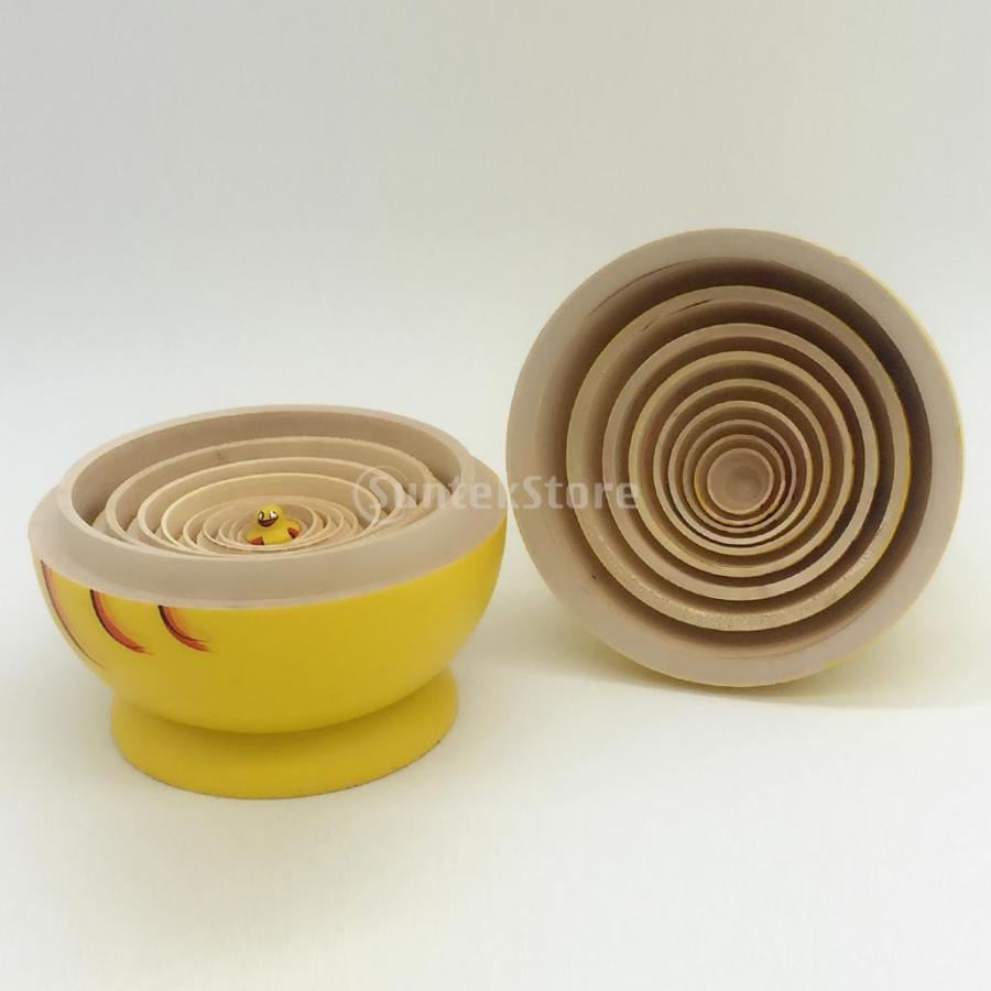 新品　ロシア製 マトリョーシカ　10cmサイズ 5体セット　あひる Amazon | 10層黄色いアヒル木製マトリョーシカキッズおもちゃ