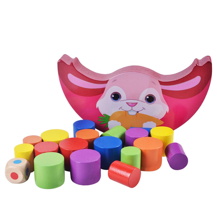 日本最大の 木製 ウサギ バランス ブロック スタッキング ゲーム 幼稚園 教育 おもちゃ 1セット Cisama Sc Gov Br