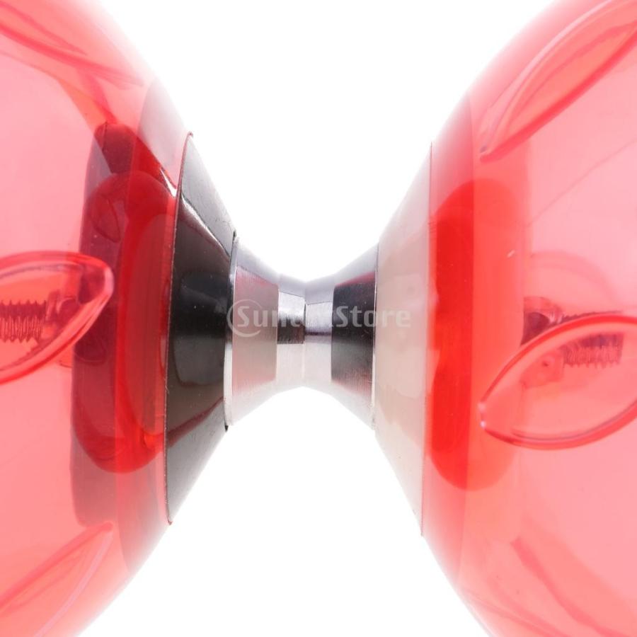 中国コマ トリプル ベアリング  ジャグリング  ディアボロ   おもちゃ スティック＆ストリング付き  2サイズ4色選べる - 赤, 10.5cm｜stk-shop｜07