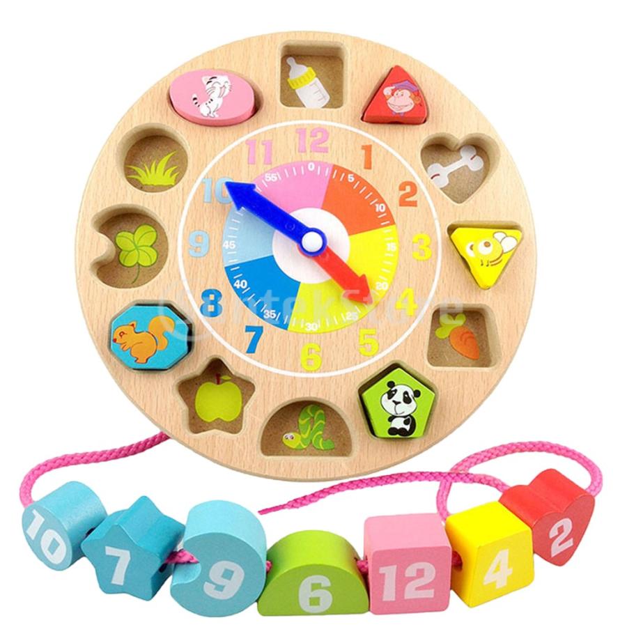 受注生産品 木製おもちゃ デジタル時計 回転可能 幼児 子供 キッズ ブロック 手作り Diy ビーズゲームデジタル時計玩具 レーシング ストリング 赤ちゃん 教育玩具 Materialworldblog Com