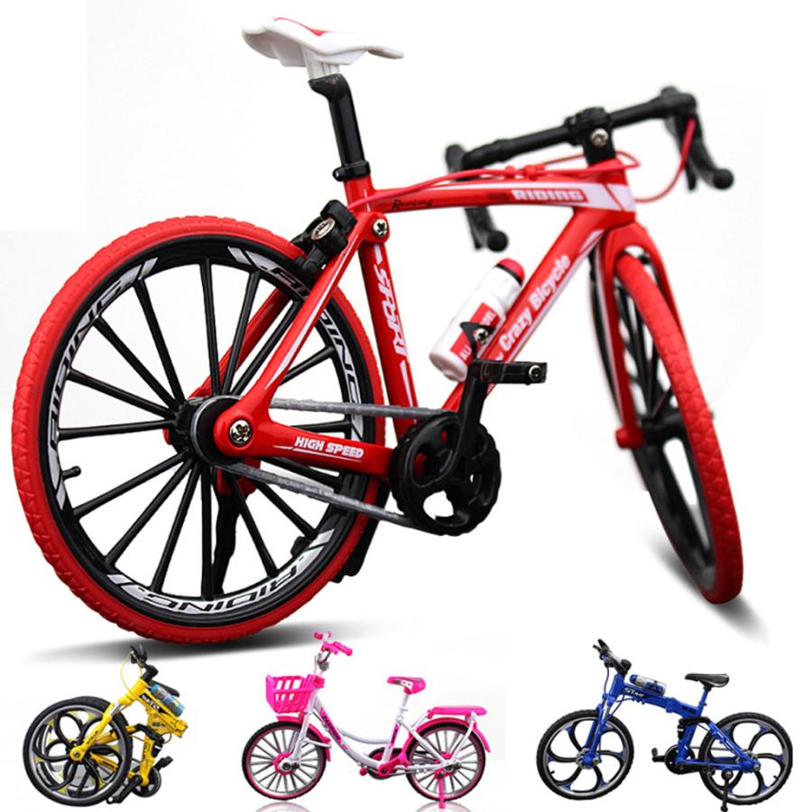 1:10スケール合金ダイキャストバイクモデル手芸自転車おもちゃの赤2
