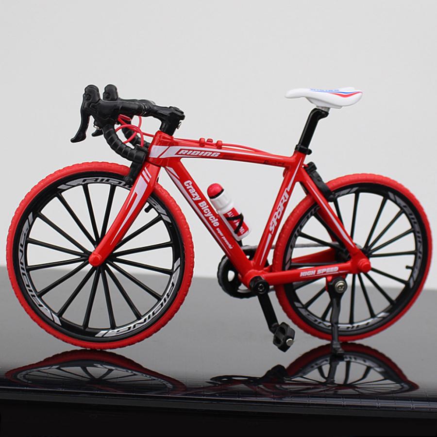 1:10スケール合金ダイキャストバイクモデル手芸自転車おもちゃの赤2