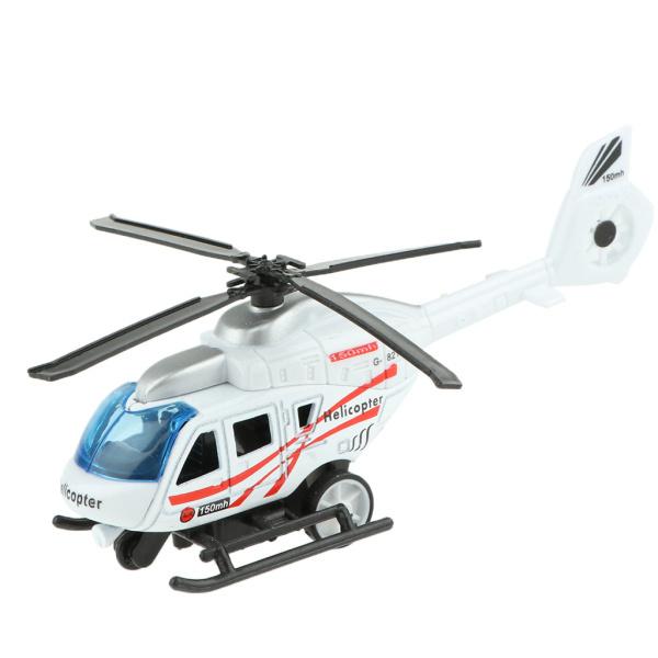 1:43スケールダイキャストヘリコプターモデル玩具引き戻すおもちゃ子供男の子用ホワイト｜stk-shop｜02