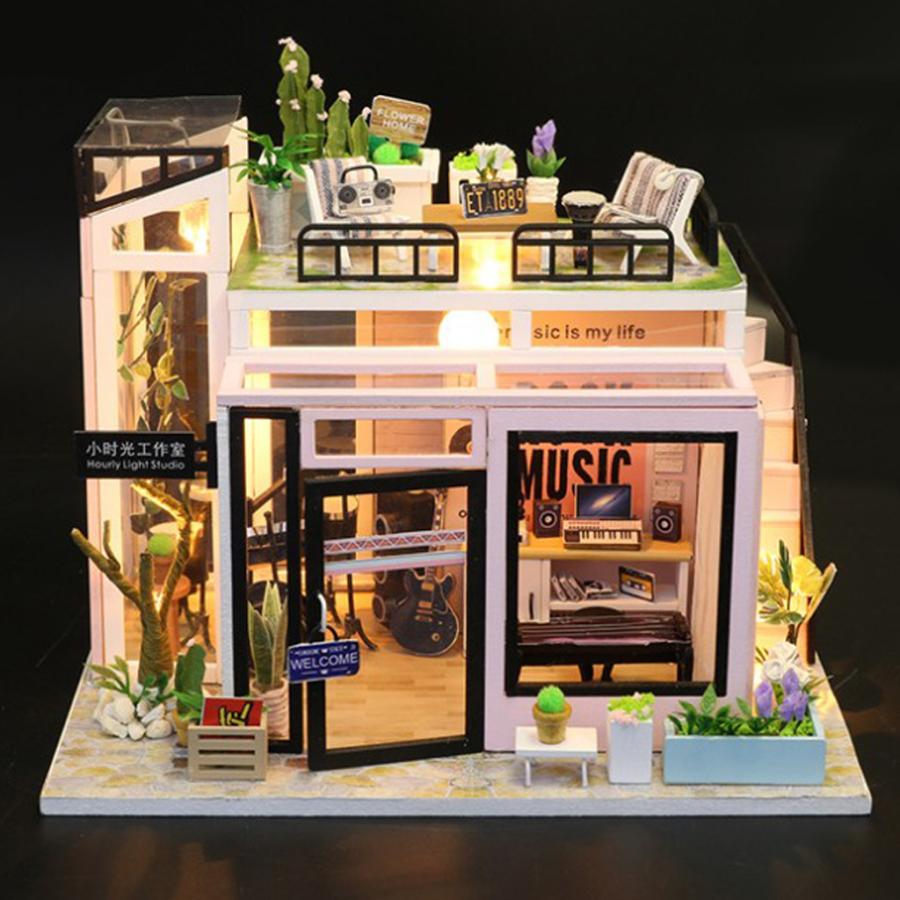 3Dパズル 1/24ドールハウス ミニチュア アートスタジオ 家具キット