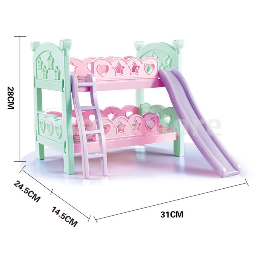 赤ん坊 人形 ミニチュア 二段ベッド プラスチック ドールハウス 家具 おもちゃ 組み立て｜stk-shop｜06