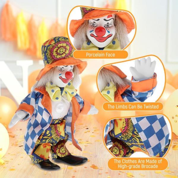 磁器人形 ピエロ人形 16センチ ピエロドールモデル 置き物