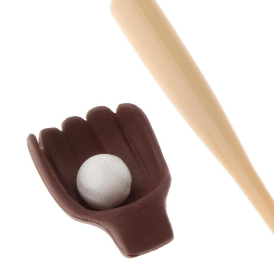 3個かわいいミニチュア野球バットグローブ & ボール.1:12