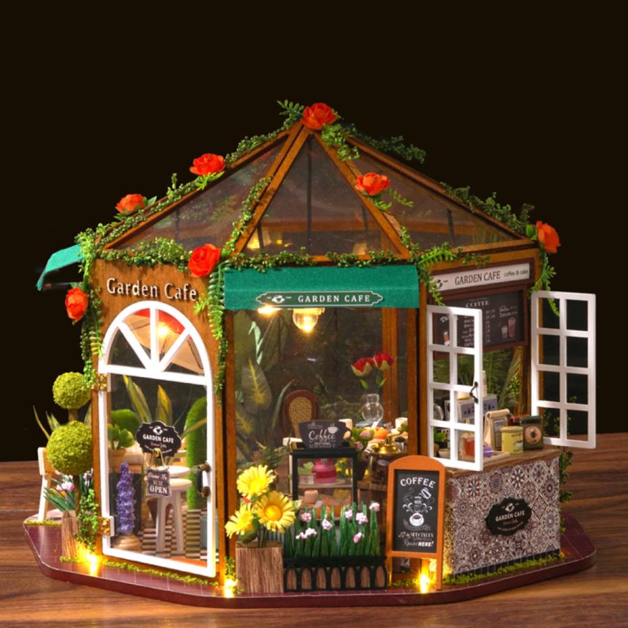ミニチュア ドールハウス Xmas カフェ ドールハウス 手作り キット セット ミニチュア Sweets＆Treats