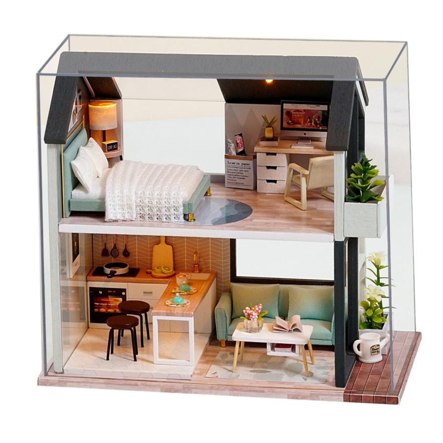 1 24ドールハウスdiyミニチュア家具付きドールハウスキットstyle3を組み立てる Stkショップ 通販 Yahoo ショッピング