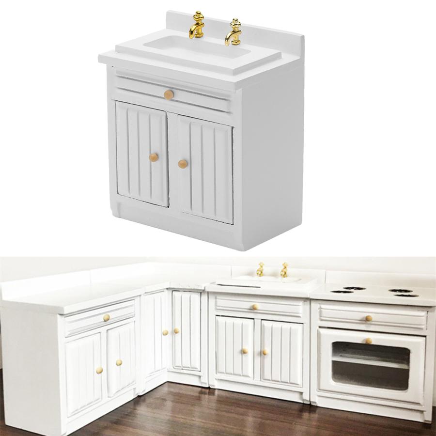 かわいいドールハウスキッチンミニチュア家具のダイニングルームのシンク 1 12スケール木製シーンアクセサリー Stkショップ 通販 Yahoo ショッピング