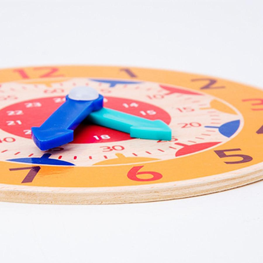 2ピースモンテッソーリ木製時計おもちゃ教材教育補助おもちゃ就学前オレンジ｜stk-shop｜04