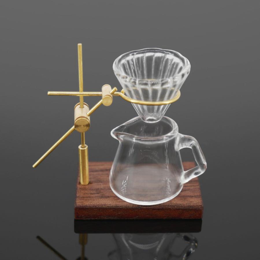 1/12ドールハウスミニチュアガラス上に注ぐコーヒーメーカーセット