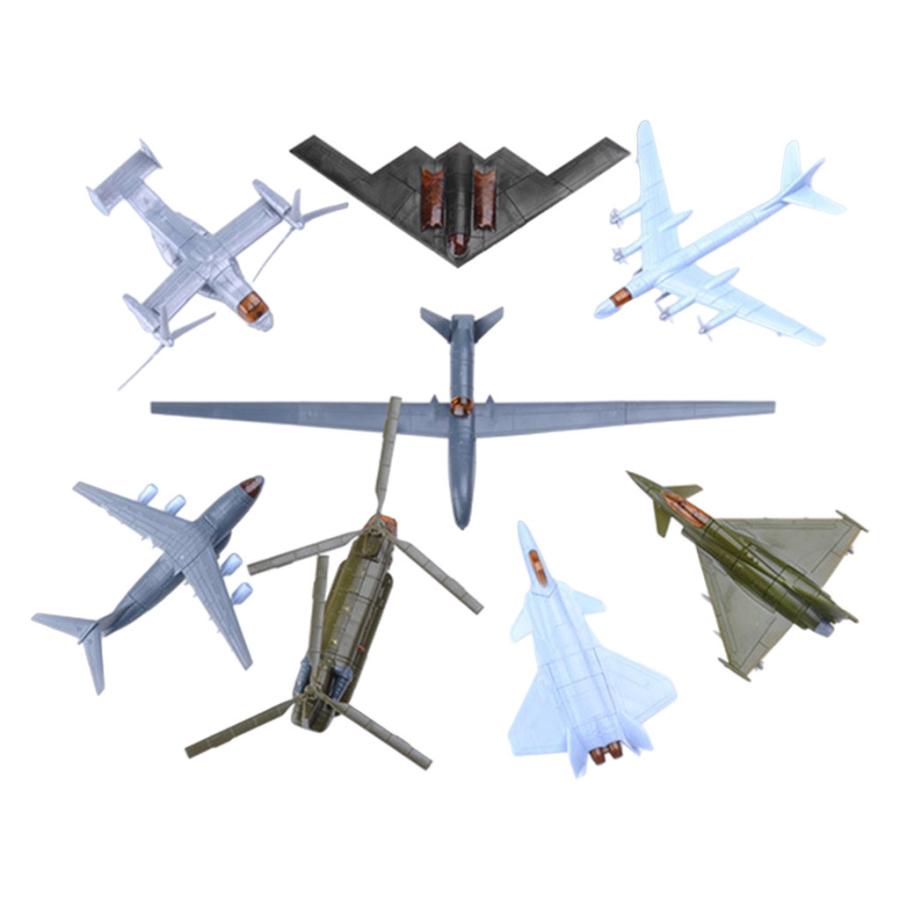 4D現代航空機モデルパズルキット表示プラスチックヘリコプター飛行機