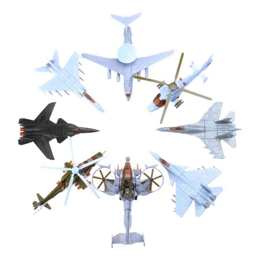 飛行機プラモデル8個セット 8ピース/セット組立diyプラスチック飛行機ディスプレイモデル